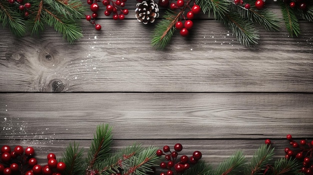 christmas background with fir branches and christmas tree