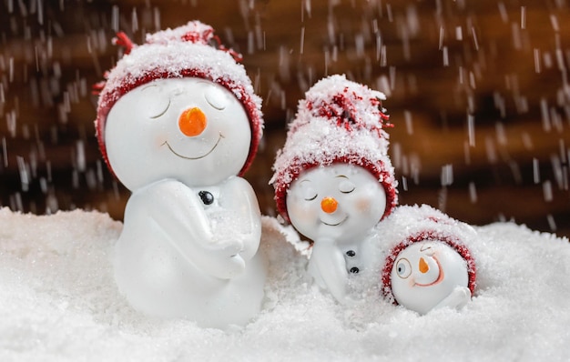 Фото Рождественский фон с милым снегом в полном высоком разрешении