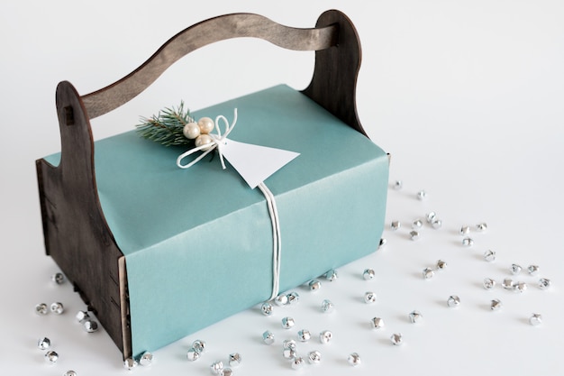 Sfondo di natale con confezione regalo