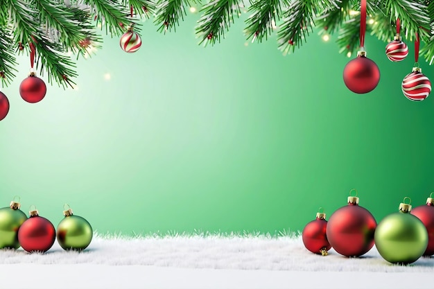 Photo christmas background with ornaments and decorations