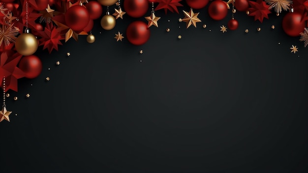 Christmas background with realistic decoration