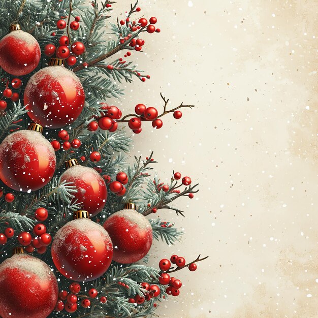 christmas background with red