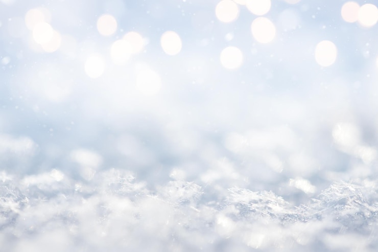 Photo クリスマス, 背景, ∥で∥, 雪, そして, ライト, 冬, 概念
