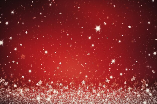 Photo christmas background with snowflakes and bokeh lights