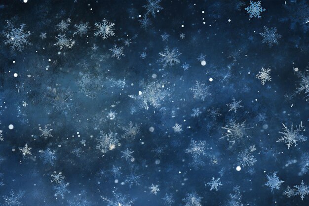 Christmas background with snowflakes and stars