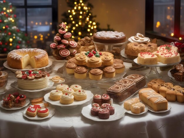 Christmas Bakery Delights Top Table View