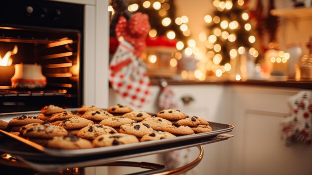 Premium AI Image | Christmas baking holidays recipe and home cooking