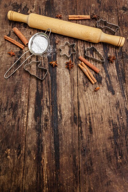 Christmas baking tools for baking cookies