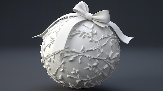 Christmas ball A 3D model of a traditional ornament with intricate details