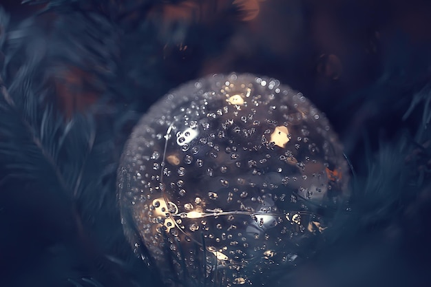 Christmas ball background New Year, Christmas decorations, greeting card beautiful congratulation photo