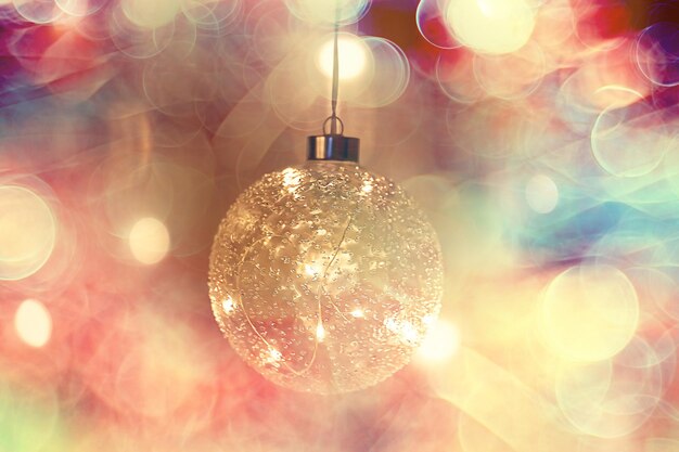 Christmas ball background New Year, Christmas decorations, greeting card beautiful congratulation photo