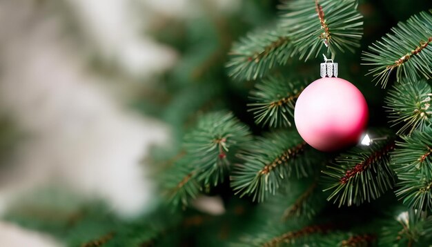 Foto una palla di natale per l'albero di natale primo piano delle decorazioni natalizie capodanno e chris