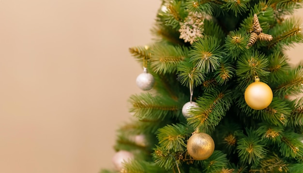 A Christmas ball for the Christmas tree Closeup of the Christmas decor New Year and Chris