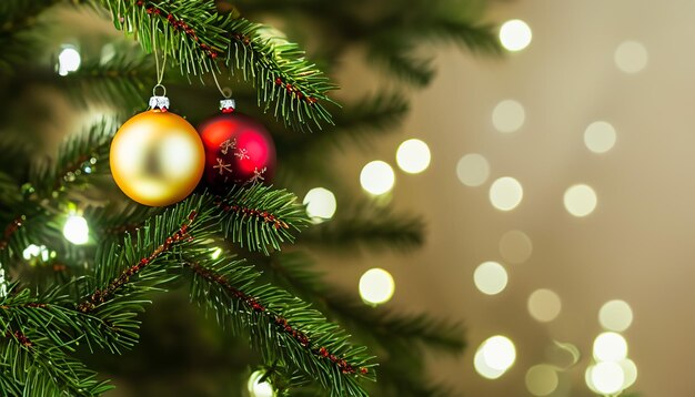 Елочный шар на елку Крупным планом новогоднего декора Новый год и Рождество