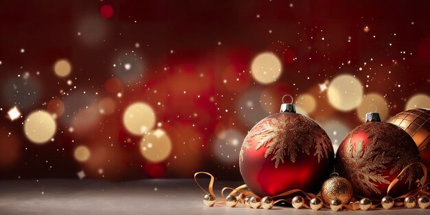 Christmas ball decoration background