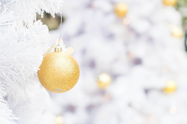 christmas ball decoration on christmas tree