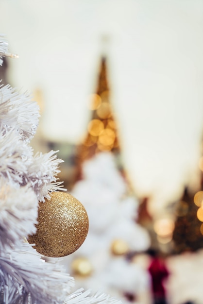 christmas ball decoration on christmas tree