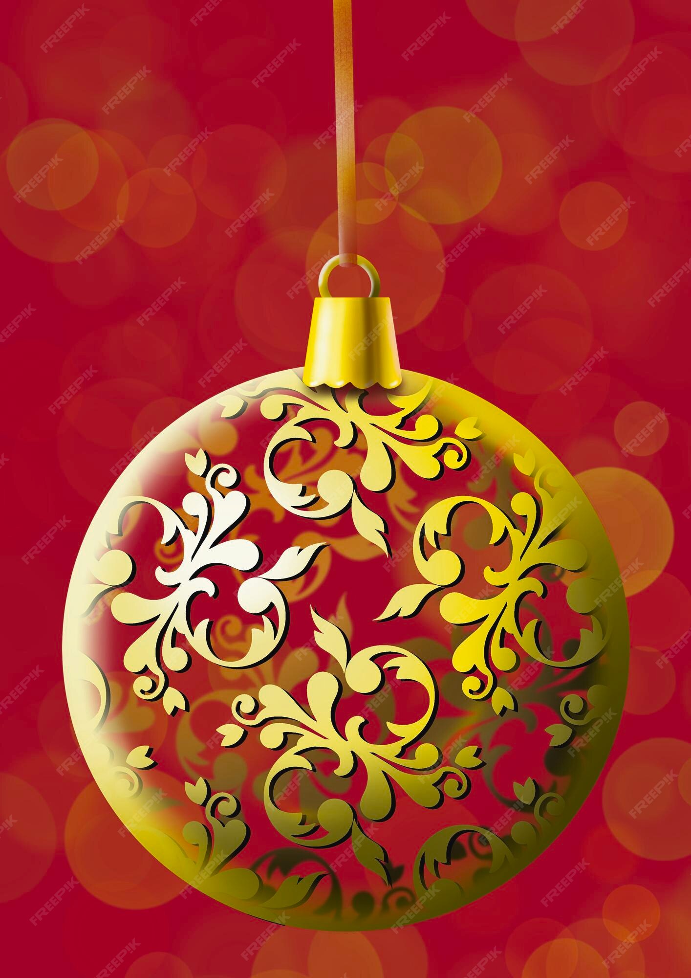 Premium Photo Christmas ball drawing of a beautiful christmas ball