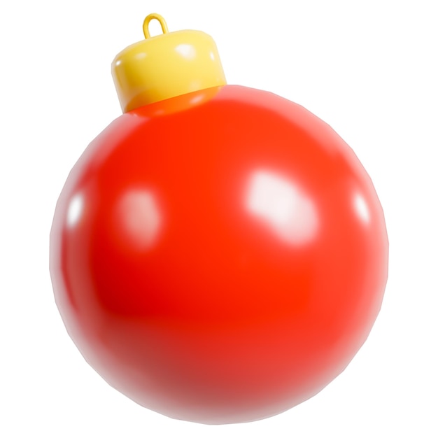 Photo christmas ball icon 3d illustration