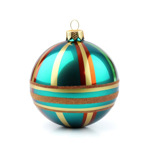 Christmas Ball Isolated on white background Illustration AI GenerativexA