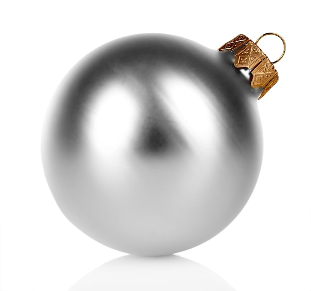 白で隔離のクリスマスボール
