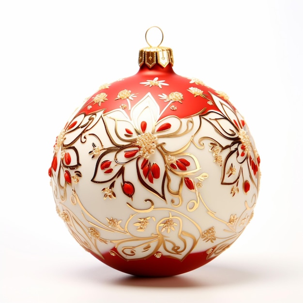 Christmas ball on white background