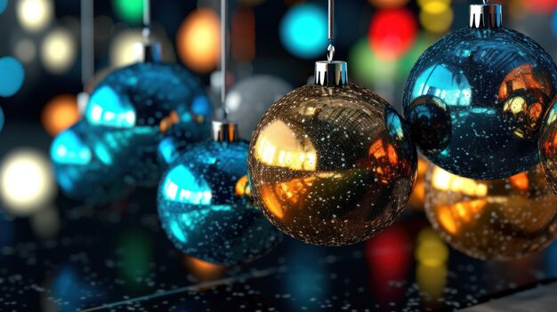 christmas balls background HD 8K wallpaper Stock Photographic Image