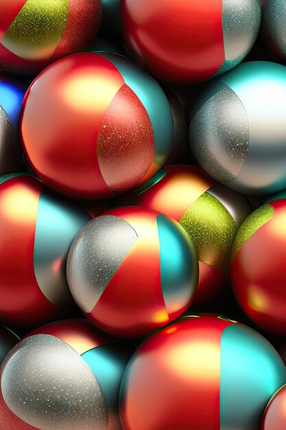 Christmas balls baner seamless background pattern