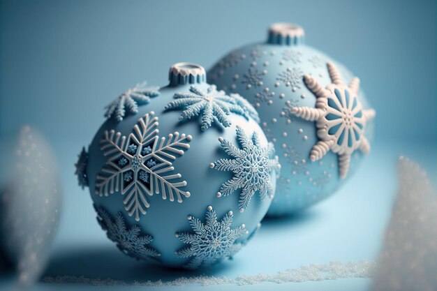 christmas balls blue white ornaments 5