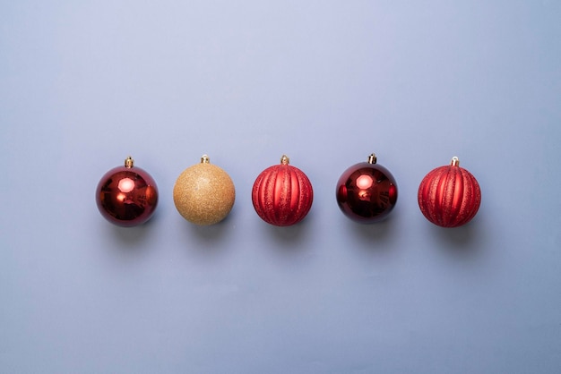 A christmas balls decoration layout collection of holiday baubles