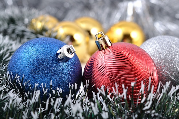 Christmas balls and garland for decoration