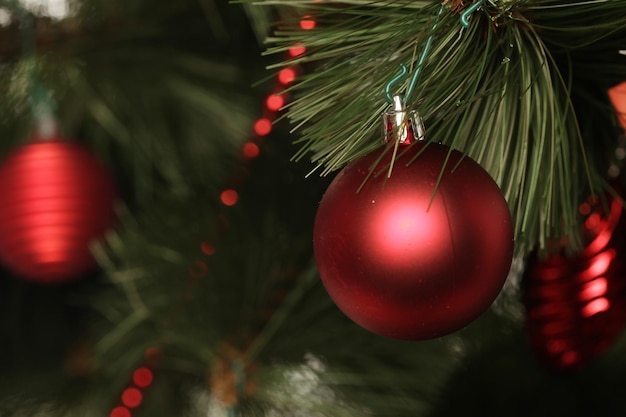 Christmas balls and garland