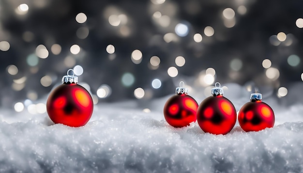 Christmas balls ice background