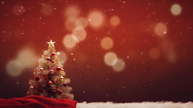 クリスマス バナー背景現実的なギフト ボックスと輝くライト ガーランドのクリスマス デザイン