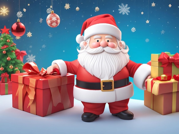 Christmas banner of Santa Claus