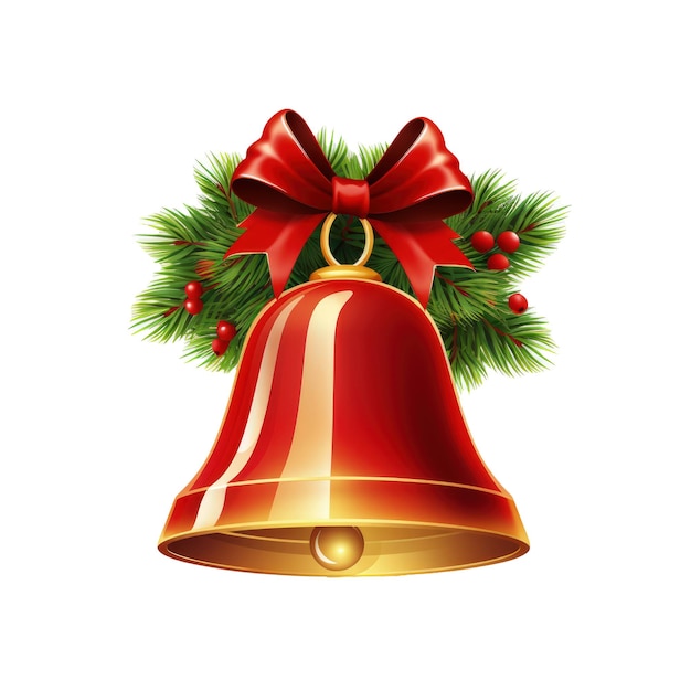 Christmas Bells render on white background