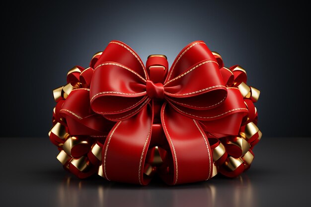 christmas big red ribbon bow