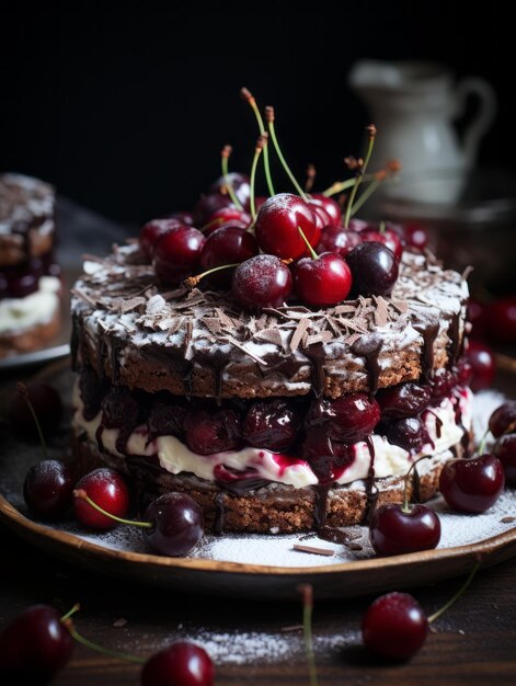 Christmas Black Forest Tart