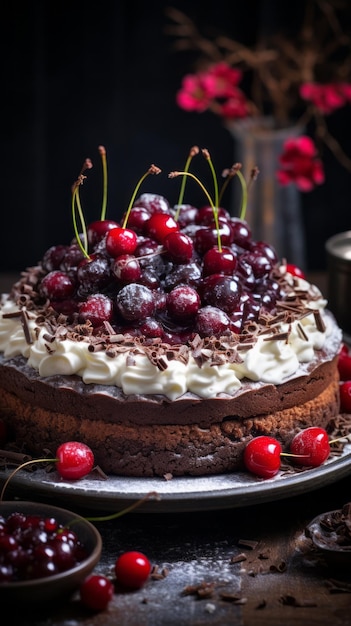 Christmas Black Forest Tart