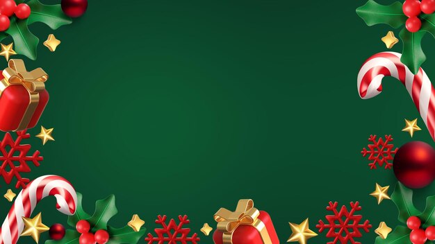 Christmas blank 3D background