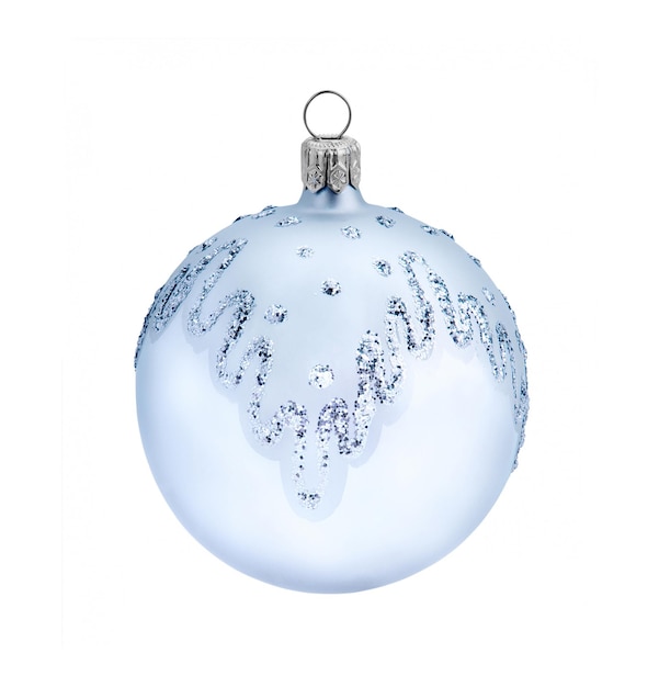 Photo christmas blue ball isolated on white background