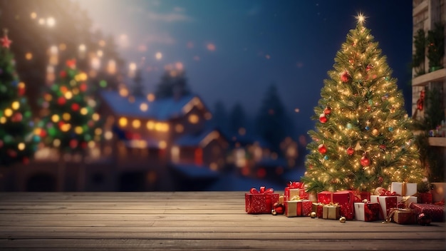 christmas blured ligth background