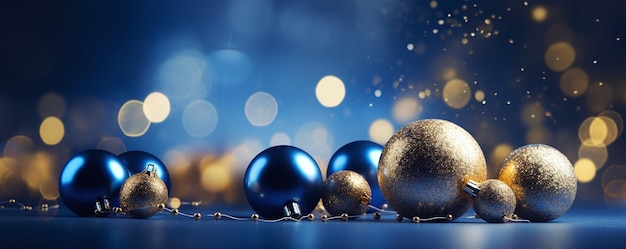 christmas bokeh in the style of dark azure and gold spectacular backdrops captivating lighting l