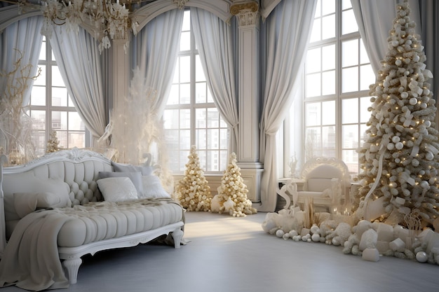 Christmas bright luxury room