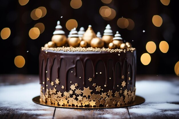 Christmas cake chocolate cake