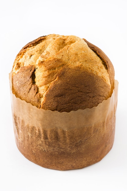 크리스마스 케이크 panettone 흰색 절연