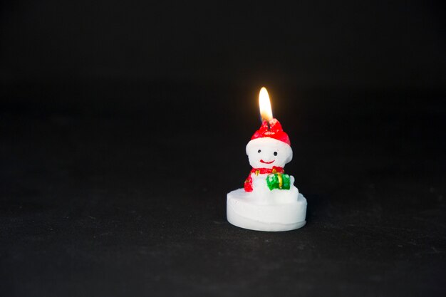 christmas candle snowman