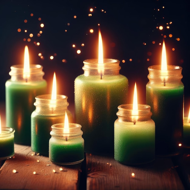 Christmas candles background