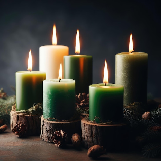 Christmas candles background