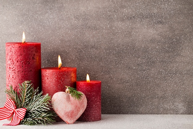 Christmas candles and decorations